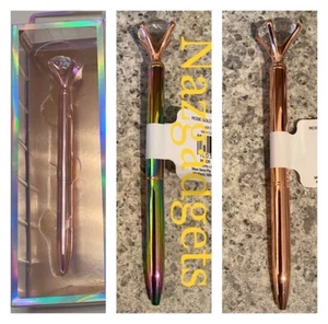 Big Crystal Diamond Roségold Kugelschreiber blaue Tinte - schneller Versand & Lieferung - Bild 1 von 11