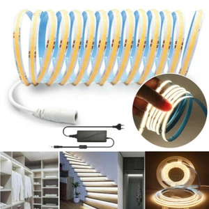 DC12V 24V COB Striscia Luce 320 840 LED/m Nastro Flessibile Alta Densità - Foto 1 di 16