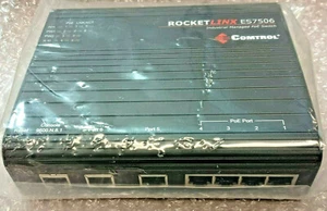 Comtrol RocketLinx ES7506 4+2 Port Managed POE industrial Switch - Picture 1 of 3