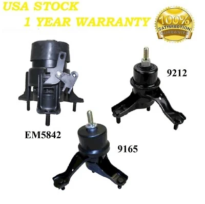 3PCS MOTOR & TRANS MOUNT FIT 2004-2006 Toyota Camry 3.3L (Japan) - Imagem 1 de 4
