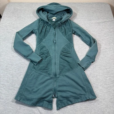 Prairie Underground Women’s Cloak Hoodie Jacket Zip Up Longline XS Teal - Image 1 of 4