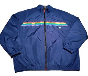 Ocean Pacific Nickelodeon Spongebob Blue Rainbow Full Zip Windbreaker SZ 2XL XXL - Picture 1 of 14