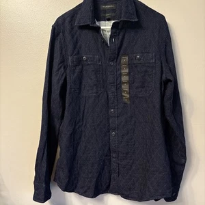 Banana Republic Shirt Mens Small Blue Geometric Pattern Long Sleeve NWT - Picture 1 of 5