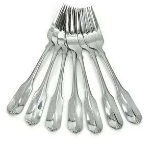 Oneida GLORIA MONTCLAIR LTD Wm A Rogers Stainless SALAD FORKS Lot of 7 - 6.75” - Picture 1 of 10