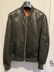 Rag & Bone Manston Bomber Jacket Dark Army Green, Men’s Size Medium, Pre Owned - Picture 1 of 17