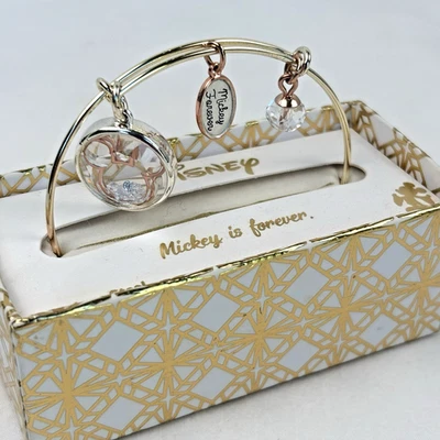 Disney Mickey Is Forever - Pulsera Ajustable Mickey Mouse Tono Dorado Nueva Foto 1 de 4