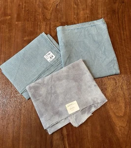 Lot of 3 Stitchville Hand Dyed Linen cross stitch embroidery Blues Craft - Picture 1 of 7