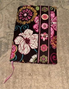 Vera Bradley braun Multi Blumen gesteppt Bucheinband mit Band Lesezeichen 7,5"x10,5" - Bild 1 von 3