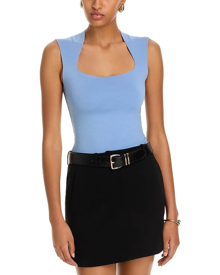 Top sin mangas Aqua cuello cuadrado talla XS NUEVO CON ETIQUETAS Foto 1 de 1