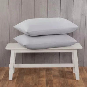 Lot de 2 taies d'oreiller percale Cotton Exchange 200TC en 3 couleurs - Photo 1/12