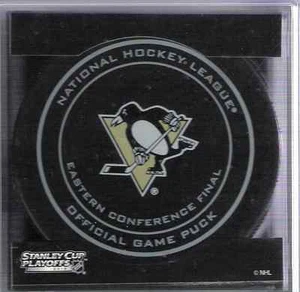 2013 NHL Pittsburgh Penguins Eastern Conference Game Hockey Puck/Plastic Case - Picture 1 of 1