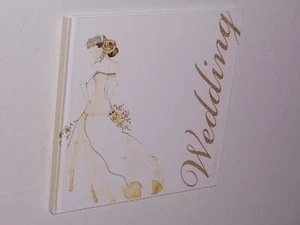 Libro de invitados del día de la boda, blanco/dorado - Imagen 1 de 1