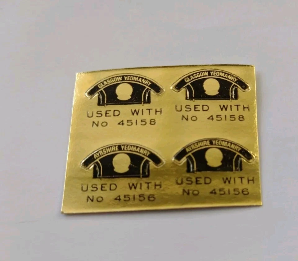 HORNBY R061 OO GAUGE LMS 5112 class 5 NAME PLATES PAIR - Image 1 of 1