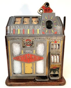 Antique 1928 Pace Bantam Mint 5 Cent Front Slot Machine Candy Double Vendor - Picture 1 of 20