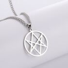 Hexagram Thelema Symbol Hollow Star Pendant Necklace Emblem Amulet Talisman