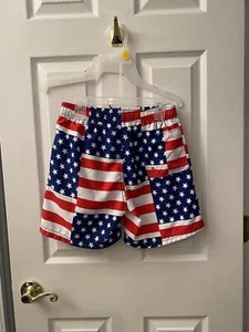 Canyon creek American flag swim trunks boys size M Independence Day swim trunks - Picture 1 of 5