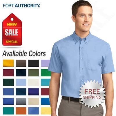 Port Authority Short Sleeve Button Down Easy Care Shirt Sizes XS-6XL S508 - Image 1 of 3