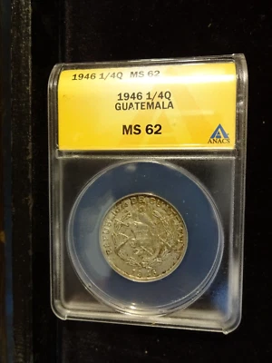 1946 1/4 Quetzal  MS 62 - Image 1 of 4