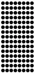 1/4" Black Dots Round Vinyl Color Coded Inventory Label 1/4 Inch Dot Stickers - Picture 1 of 2