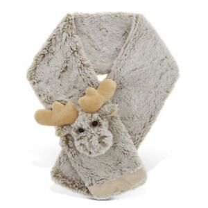 Foulard à la mode en peluche confortable pour enfants, foulard animal en peluche doux et chaud - orignal