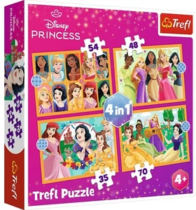 NEW Trefl 4 in 1 Jigsaw Puzzle Pieces 4+ Kids 34651 Disney Princess: Fairy Tales - Imagen 1 de 5