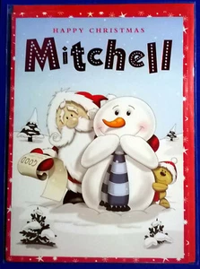 Christmas Card (with name) - Mitchell - Picture 1 of 3
