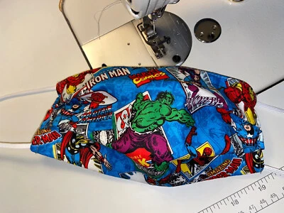 Marvel Comic Captain America Thor Hulk Spider-Man FACE MASK - Image 1 of 2