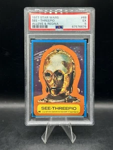 1977 Star Wars NZ Allens & Regina #68 See-Threepio PSA 5 (TAN BACK Vv Rare) - Picture 1 of 2