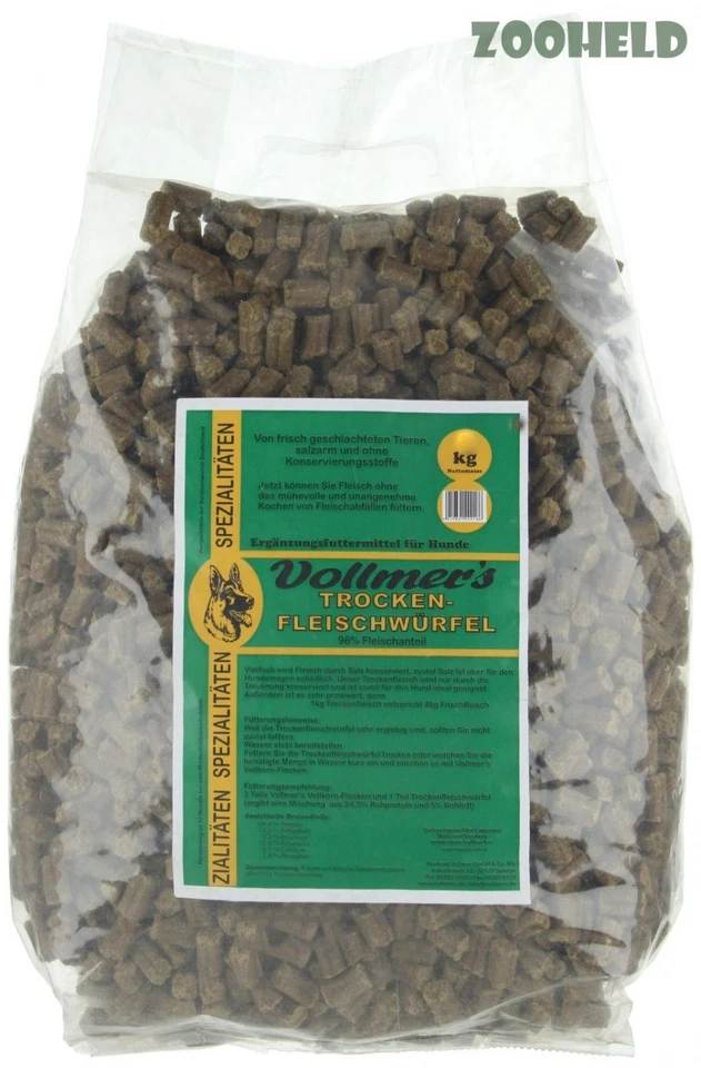 Vollmer´s Trockenfleischwürfel | 5kg Hundefutter trocken - Bild 1 von 1