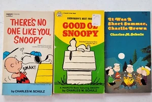 Lot of 3 Vintage Snoopy Charlie Brown Paperback Books 1970-1973 PEANUTS - Imagen 1 de 7