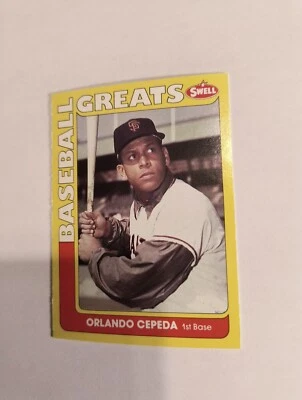 ORLANDO CEPEDA 1990 SWELL BASEBALL GREATS #105 FREE SHIPPING - Image 1 of 2