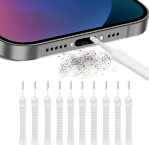 10 Stück Ladebuchse Staub Stecker Set Reinigungsbürsten für iPhone, Samsung, USB - Bild 1 von 6