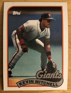1989 Topps Kevin Mitchell Baseball Card #189 Giants High-Grade NM O/C