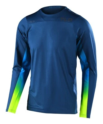 Troy Lee Designs TLD Men's Skyline Long Sleeve Cycling Jersey Jet Fuel Navy MD - Image 1 of 3