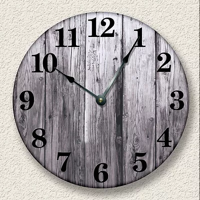 OLD WEATHERED BOARDS Wall Clock - Rustic Cabin Country Wall Home Decor - 7004 - Image 1 of 2