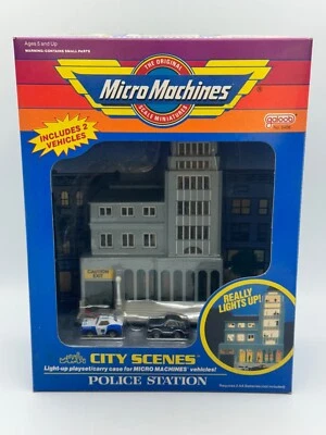 Micro Machines Galoob City Scenes Police Station with Cars, Sealed New in Box - Image 1 of 4
