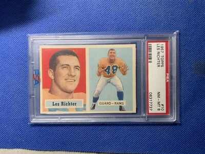 1957 Topps #10 Les Richter   PSA 8 - Image 1 of 2