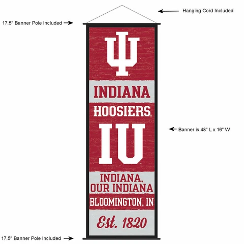 Indiana University Hoosiers Room Banner Poster Art Canvas Cover
