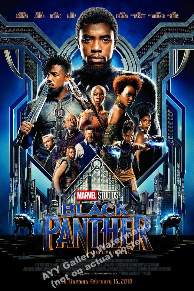 Black Panther Movie Poster - Size (24"x36") - image 1 of 1