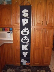 NEW - 1 Striscione Decorazione Festa Halloween - Striscione Porta - Spettrale - 6' Piedi - Foto 1 di 9