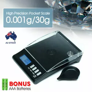 0.001g 30g High Precision Pocket Jewellery Scale Electronic Digital Milligram AU - Picture 1 of 7