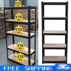 5 Tier Shelving Rack Shelf Shelving Rolling Kitchen Storage Utility Cart US - Picture 1 of 14