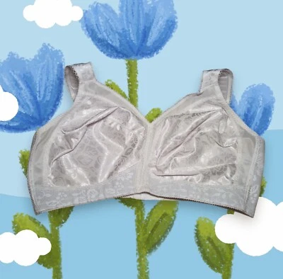 PLAYTEX 18 Hour Bra White Wireless 42DD Cushioned Shoulder Comfort Strap 4693 - Image 1 of 4