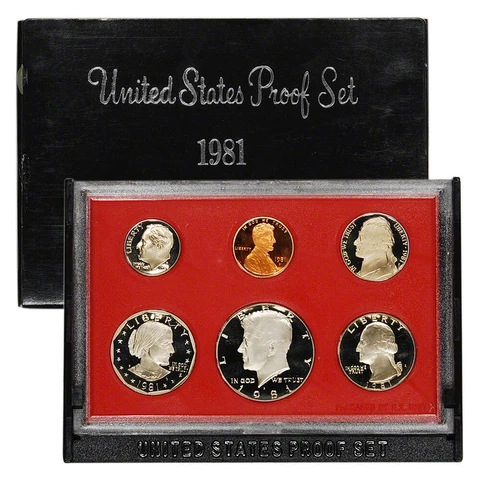 1981 US Mint Proof Set in OGP Cover