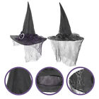  2 Pcs Halloween Witch Hat Flower Dresses for Kids Wicked Accessory Child Wizard