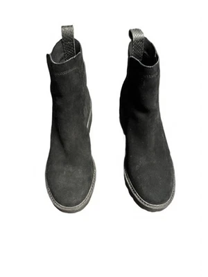 Dolce Vita 麂皮防水踝靴 Huey H20 棕色女式 7.5 码短靴 — 第 1/4 张图片