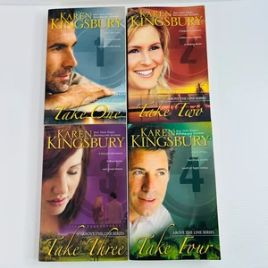 Karen Kingsbury Above The Line Series Take One Two Three Four PB Book Lot - Foto 1 di 10