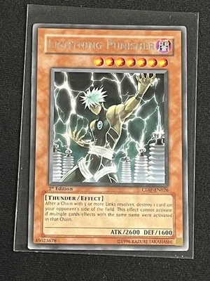 Lightning Punisher Ultimate Rare 1st Edition CDIP-EN026 YuGiOh Cyberdark Impact - Image 1 of 4