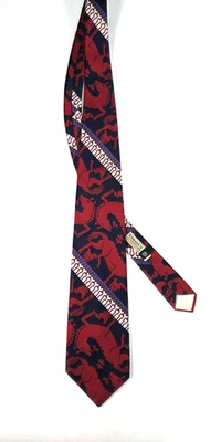 Corbata roja ecuestre vintage caballos americanos país 55" largo x 4,25" ancho Foto 1 de 4