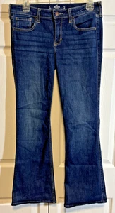 Hollister Damengröße 9 S niedriger Bund Bootcut Jeans dunkle Waschung - Bild 1 von 9